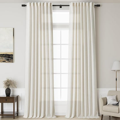 144 Inch Long Curtains 2 Panels by Nanspring