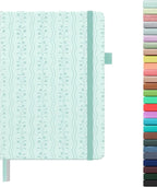 &And Per Se Lined Journal Notebook for Women&Men with Pattern, 160 Pages 100GSM Thick Paper, A5 Hardcover Journals for Writing(1 Pack, Light Blue)