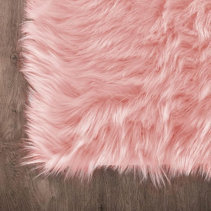 Latepis Pink Rugs for Bedroom Girls Round Rugs 8ft Large Area Fluffy Circle - Image 5