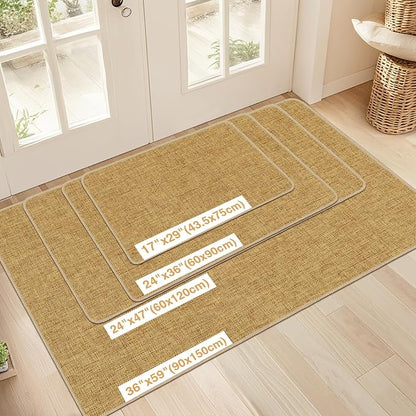 Ultra Thin Indoor Door Mat 24"x47", Non Slip Low-Profile Doormats | Rubber - Image 2