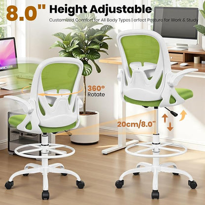 Primy Drafting Chair Tall Office Chair - Image 7