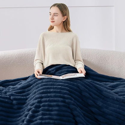 BEDELITE Ribbed Twin Blanket for Couch & Bed, Warm Yet Lightweight, Ribbed - Image 3