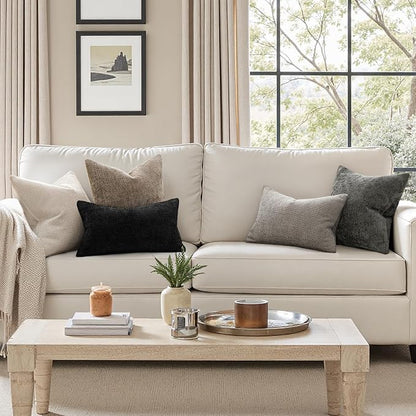 MIULEE Decorative Couch Throw Pillow Covers 18x18 Inch Light Gray 2 Pack | - Image 2