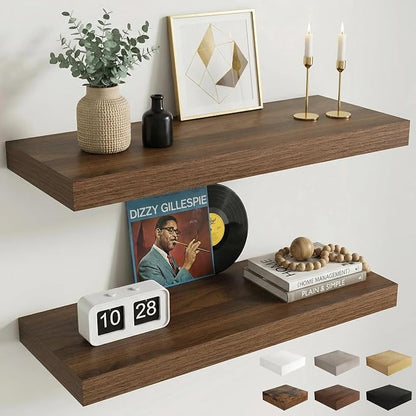 Dreamland 36 inch Floating Shelves, Rustic Wood Floating Wall Shelf by Dreamland