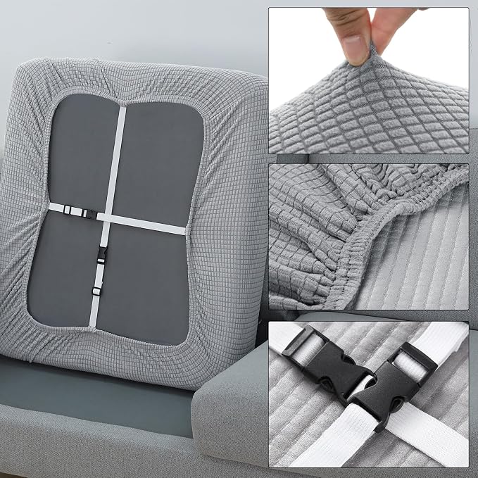 Fuloon Couch Cushion Slipcover, Super Stretch Individual Sofa Covers | 3 Pack - Image 4