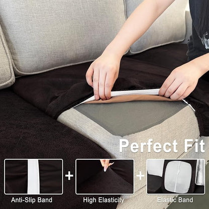 ANARACHON Leather Look Couch Cushion Covers Sofa Seat Slipcovers Sets Couches - Image 4