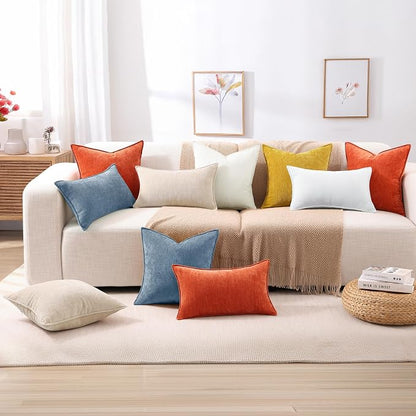 decorUhome Summer Couch Throw Pillow Covers 20x20 Set of 2, Decorative Soft - Image 8