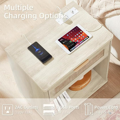 LEYAOYAO Rattan Nightstands Set of 2 - Image 7
