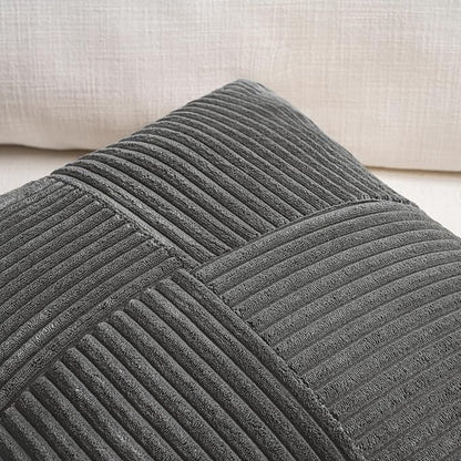 Fancy Homi 2 Packs Dark Gray Lumbar Decorative Throw Pillow Covers 16x26 Inch - Image 3