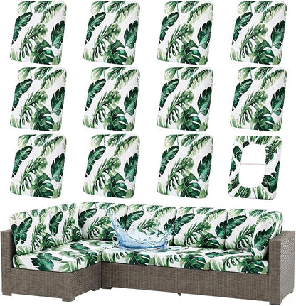 Waterproof Outdoor Cushion Covers, Stretch Patio Slipcovers | UV Resistant by hyha