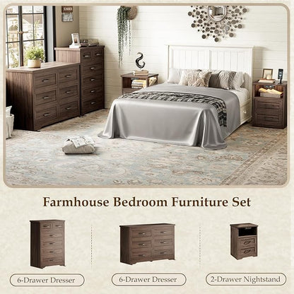 AODK Farmhouse 6 Drawer Dresser - Image 8