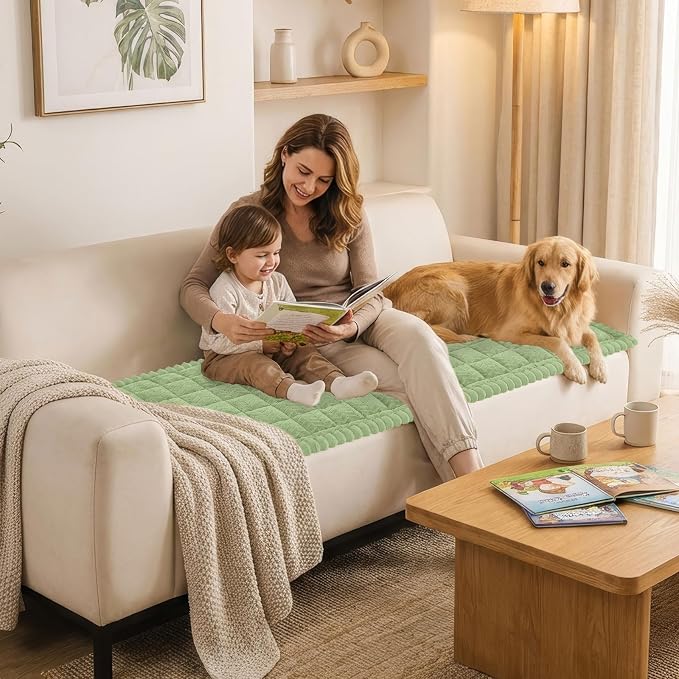 Smiry Couch Cover for Dogs, Non Slip Fuzzy Pet Sofa Arm Covers Washable | Sofa - Image 8