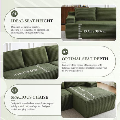 96" Sectional Couches for Living Room Cloud Couch Sofa - Image 6