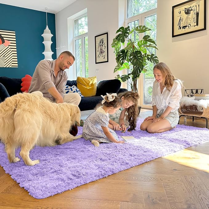 OLANLY 2x3 Machine Washable Small Bedside Rug, Soft Fluffy Shaggy Entryway - Image 7