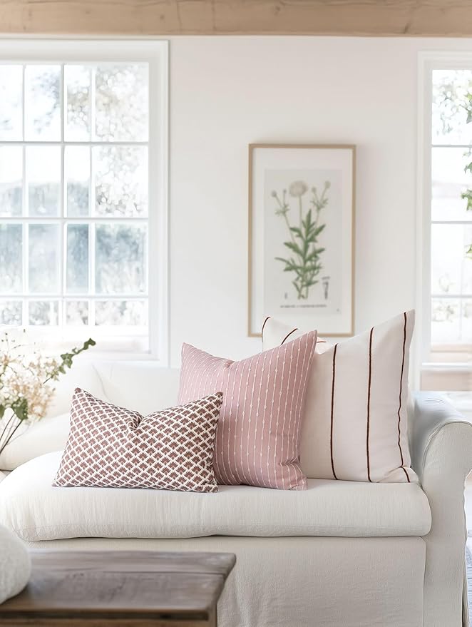 Crumbs Home Modern Farmhouse Fall Linen Indoor Outdoor Throw Pillow Cover Only - Image 2