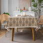 VClife Beige Floral Print Table Cloth, Linen Texture Tablecloth by VCLIFE