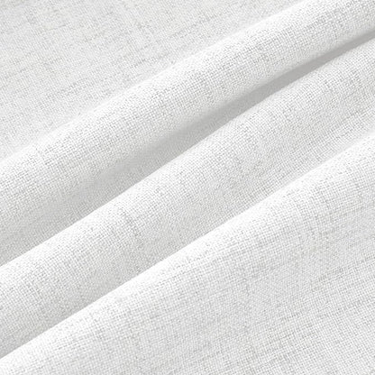 MIULEE 100% Blackout Linen Curtains 42 x 72 Inch Bright White 2 Panels | - Image 9