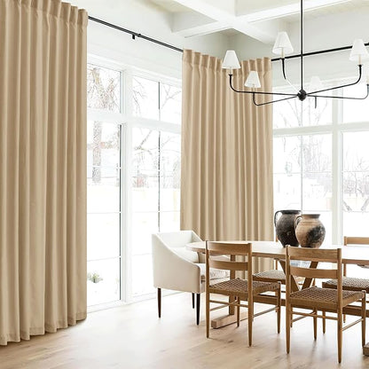 RYB HOME Linen Semi Sheer Curtains - Image 7