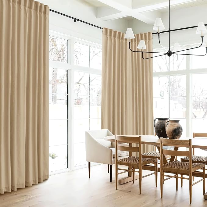 RYB HOME Farmhouse Boho Linen Sheer Curtains 90 inches Long - Image 7