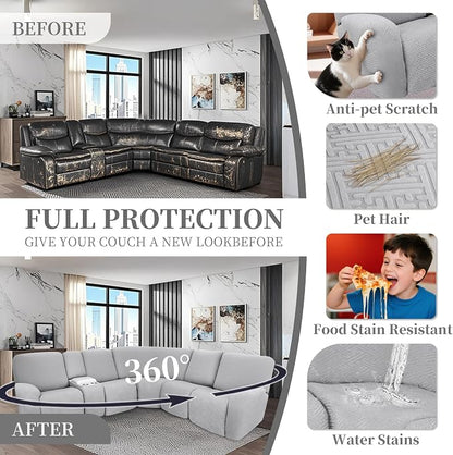 100% Waterproof Sectional Recliner Couch Covers - Image 6