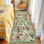 Floral Washable 2x6 Area Rugs Runner Entryway Hallway LightGreen | Flower by RELEANY