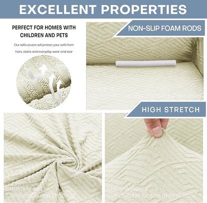 ZNSAYOTX 1 Piece Jacquard Couch Covers - Image 4