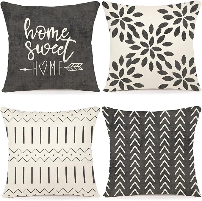 YCOLL Pillow Covers 20x20 Set of 4, Modern Sofa Throw Pillow Cover, Decorative by PillowCoversExpert