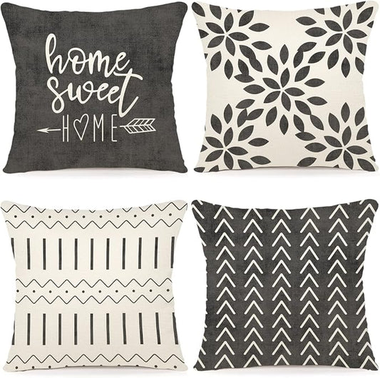 YCOLL Pillow Covers 18x18 Modern Sofa Throw Pillow Cover, Decorative Outdoor by PillowCoversExpert