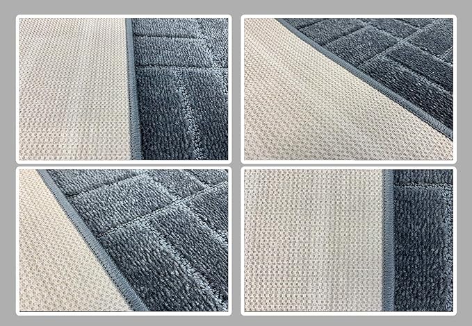 6 Ft Charcoal Hallway Runner Rug Non Slip Washable, Indoor Kitchen Entryway | - Image 6