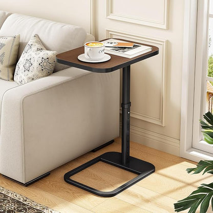 Kitstorack TV Tray Table, Adjustable Height & Rounded Metal Corners, Snack Table - Image 2