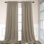 Extra Long Curtains 2 Panels Set Dark Taupe Linen Curtains 108 inches Long by Pitalk