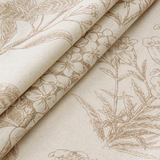 Set of 2 Decorative Floral Pillow Covers 18x18 Inch Tan Beige | Neutral - Image 2