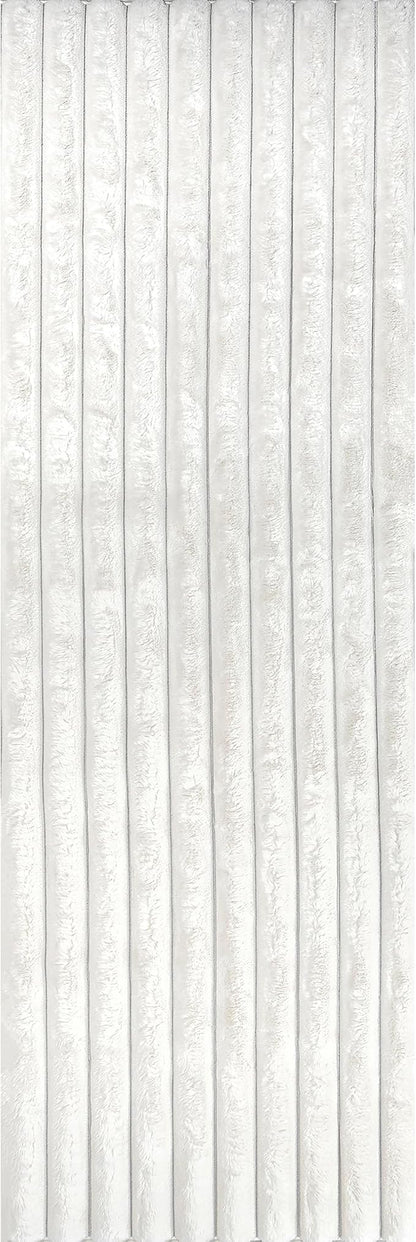 nuLOOM Kai Off White Striped Washable Runner Rug, Off White - Image 5