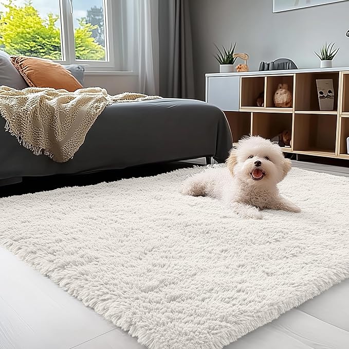 OLANLY 4x11 Area Rugs for Living Room Bedroom, Machine Washable Soft Fluffy - Image 3