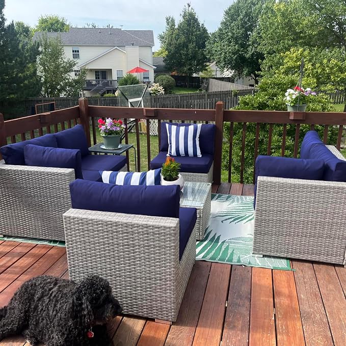 Sqodok Outdoor Cushion Covers 24x24 inch, Wicker Chair - Image 7
