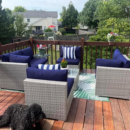 Sqodok Patio Cushion Cover 22x22 inch, Outdoor Seat Cushion Slip Cover - Image 7