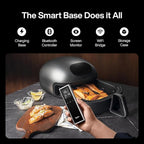 Sync One Smart Wireless Meat Thermometer: Standalone Base with LCD Display, Unlimited WiFi & Bluetooth Range, Enhanced Signal Stability for BBQ, Grill, Oven, and Smoker