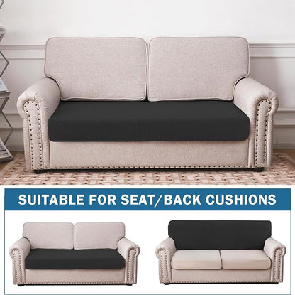 Water Repellent Couch Cushion Cover Loveseat Cover, Stretch Sectional Sofa Seat - Image 2