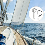 uxcell 1 Pcs Quick Release Pin, 1/2" x 2.52"(Dia. x L) Push-Button Ball Locking Pin 304 Stainless Steel Ring Handle Locking Pin with Wire for Audio Bimini Top Marine, Silver