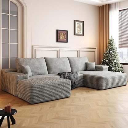 108" Sectional Couches for Living Room Cloud Couch Sofa - Image 6