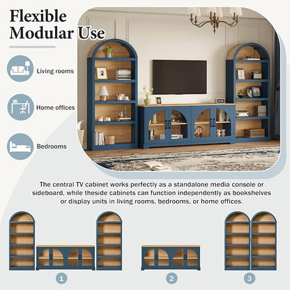 Merax Vintage Farmhouse TV Stand Set - Image 2