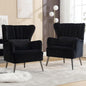 Modern Accent Chairs Set of 2, Comfy Wingback Armchair by YUUIJOAA