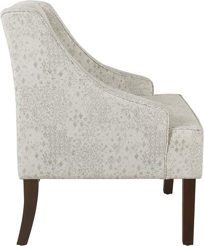 Homepop Home Decor | Upholstered Classic Swoop Arm Accent Chair | Accent Chairs - Image 6