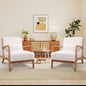 ANJ Mid Century Modern Accent Chair Set of 2, Single Boucle Lounge Reading by ANJ