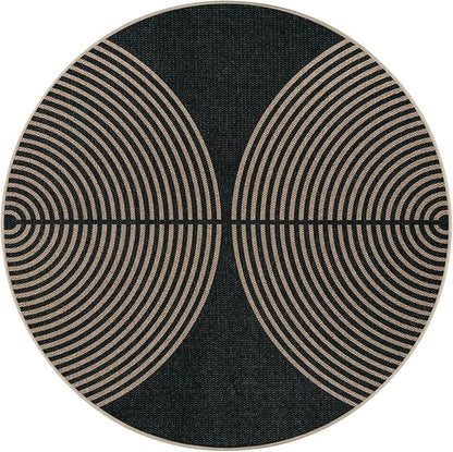 Lahome Enfys Modern Rainbow Round Washable Rug, 3ft Circular Indoor Outdoor - Image 6
