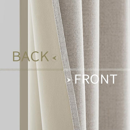 MIULEE 100% Blackout Linen Curtains - Image 6