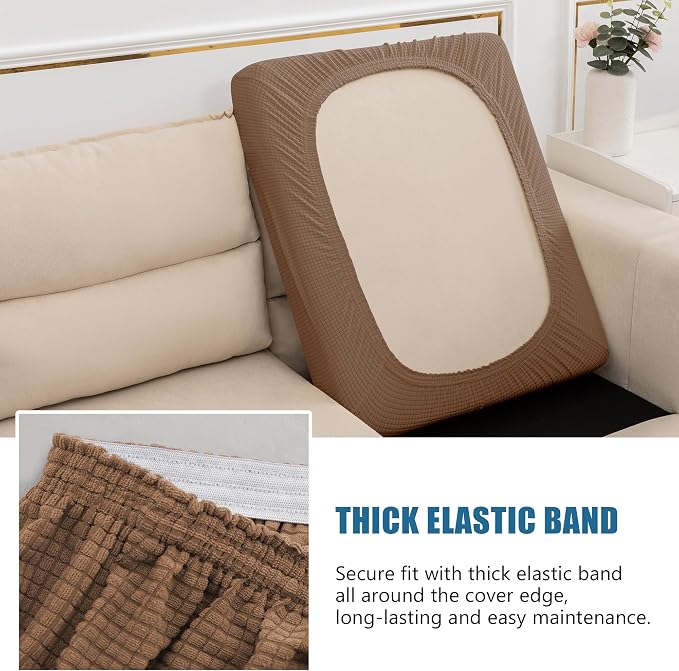 Water Resistant Couch Cushion Covers Stretch Sofa Seat Slipcover - Image 4