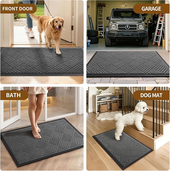Front Door Mat, Heavy Duty Waterproof Doormat 31.5"x20", Stain Fade Resistant - Image 7