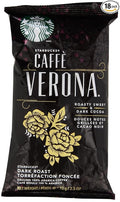 Starbucks SBK11018192 Drip-Brewing Single Pot Portions Caffe Verona Ground Coffee Packets, Dark Roast (Pack of 18)