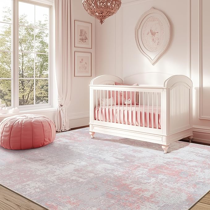 RELEANY Washable 7'x9' Abstract Area Rug - Image 3